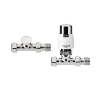VTL200 Valencia TRV/lockshield, прямой, 15 мм, с дренажным отводом, push-fit 10 мм