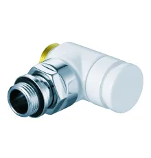 V2481E0015 — угловой запорно-регулирующий клапан Verafix Design lockshield, белый