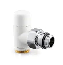 V2481E0015A — запорный угловой вентиль Verafix Design, белый, Angle