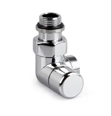 V2482L0015A — запорный lockshield вентиль Verafix Design, хром, двойной угол влево
