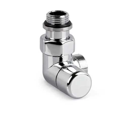 V2482L0015A — запорный lockshield вентиль Verafix Design, хром, двойной угол влево