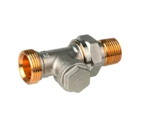 V2427D0015 Верafix-E lockshield, преднастройка/дренаж., прямой, 1/2 in, наружное