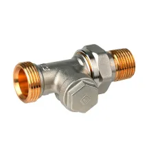 V2427D0015 Верafix-E lockshield, преднастройка/дренаж., прямой, 1/2 in, наружное