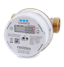 EW1500AF0155C Электронный счетчик воды, DN15, максимальная температура +30 °C, 80 мм