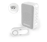 DC312SP2USB: беспроводной дверной звонок с USB-зарядкой и кнопкой — белый