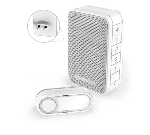 DC312SP2USB: беспроводной дверной звонок с USB-зарядкой и кнопкой — белый