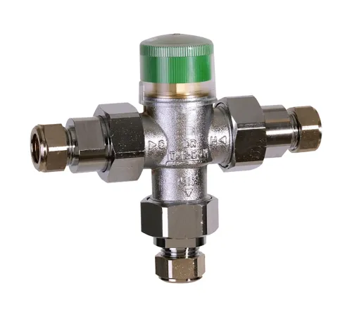 Термостатический смесительный клапан TM200VP-3/4E Resideo (Honeywell) с компрессионными соединениями 15 мм