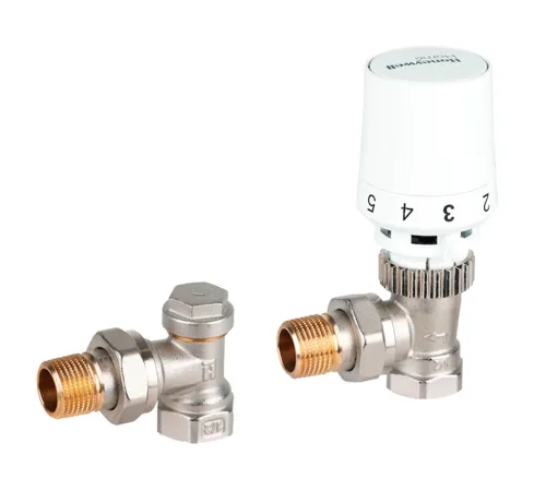 Комплект термостатических радиаторных клапанов Resideo (Honeywell) VTL5020ES15 + T5019, V2020ESX15 и V2420E0015