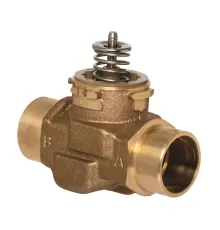 VCZBE1100 2-ходовая клапанная сборка 1 1/4 дюйма под пайку Sweat VC, 7 Cv и линейная характеристика расхода