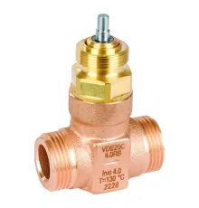 VDE15C0.25RB двухходовой линейный клапан малый, внешняя резьба, DN15, PN25, Kvs 0,25, красная бронза