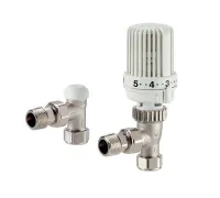 VTL15 Essential TRV и запорный узел (lockshield), угловой, 15 мм
