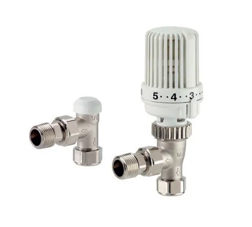 VTL15 Essential TRV и запорный узел (lockshield), угловой, 15 мм