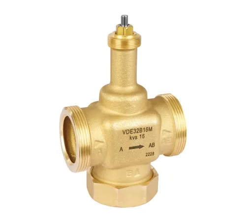 VDE25B10M двухходовой линейный клапан Resideo (Honeywell) с внешней резьбой DN25, PN16, Kvs 10, мод.