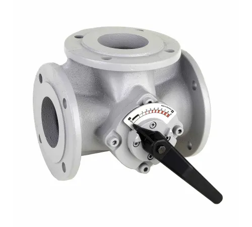 DR200FA 3-ходовой ротационный смесительный клапан, фланцы DIN2531, DN200, Kvs 630