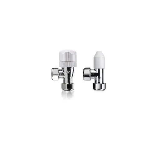VHL120-10A Ручной угловой клапан и запорный элемент (lockshield) для радиатора, соединение 10 мм