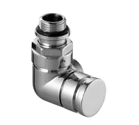 V2482L0015 — запорный (lockshield) радиаторный клапан Verafix Design, хром, двойной угол влево