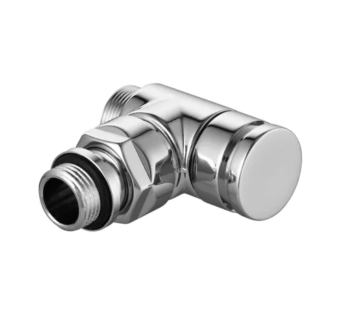 V2482E0015 — запорный угловой радиаторный клапан Verafix Design с хромированной отделкой
