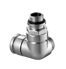 V2482R0015 — запорный клапан Verafix Design lockshield, хром, двойной угол справа